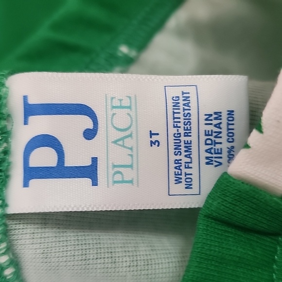 PJ Place Luckiest Kid Shamrock Green Pjs NWT Size 3T - Picture 5 of 8